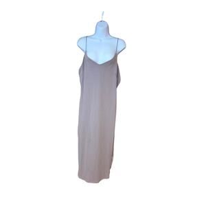 Charlotte‎ Russe taupe spaghetti strap midi slip dress sz XL